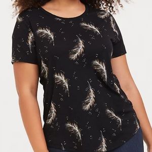 CLASSIC FIT CREW TEE - HERITAGE SLUB FEATHER BLACK